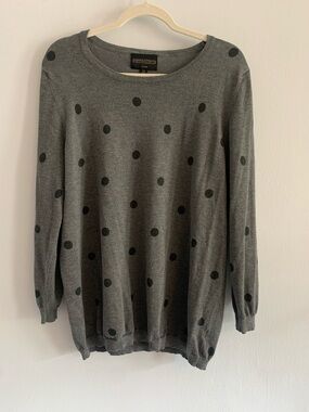 ABSOLUTELY Gray Polka Dot Sweater